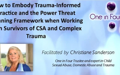 How to Embody Trauma-Informed Practice and the Power Threat Meaning Framework when Working with Survivors of CA and Complex Trauma